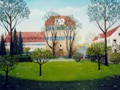 die schwarzen Ritter/ Hallerhof 2.Fassung   | 1999  |  80cm x 100 cm